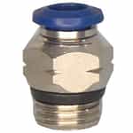 Nickle-Plated Straight Male Push-In Connector 1/4 Tube x 1/4 Global Thread