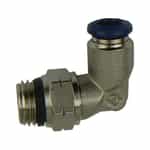 Nickle-Plated Swivel Male Elbow Push-In Connector 1/4 Tube x 1/4 Global Thread