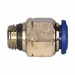 Nickel-Plated Straight Male Push-In Connector 3/8 Tube x 1/4 Global Thread