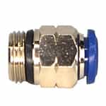 Nickel-Plated Straight Male Push-In Connector 3/8 Tube x 3/8 Global Thread