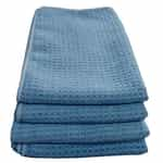 Blue Waffle Weave Towels FULL SERVE WW VS171