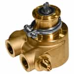 Brass Rotary Vane Water Pump with Bypass, Clamp Mount, 327 Gallons Per Hour, Fluid-O-Tech, PA1001