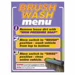 Kleen-Rite SIKR048N Purple Foaming Brush Instruction Sign