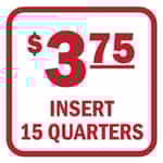 Insert 15 Quarters Red and White Decal