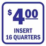 Insert 16 Quarters Blue and White Decal