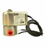 Parker 71215SN2MV00A0J111B2 2-Way Normally Closed Stainless Steel Solenoid Valve - 1/4 Inch Ports, 200 PSI, 24 VAC