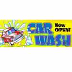 Yellow Car Wash Banner