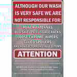 SIKR305 Kleen-Rite Corp Disclaimer Sign