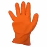 Size Large Orange Nitrile Gloves