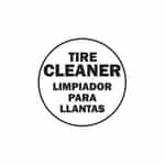 CB03466BL Bilingual Tire Cleaner Circle Decal