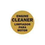 CB03467BL Bilingual Engine Cleaner Circle Decal