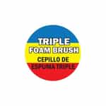 CB034611BL Bilingual Triple Foam Brush Circle Decal