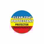 CB034612BL Bilingual Clear Coat Protectant Circle Decal