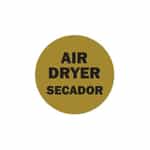 CB034614BL Bilingual Air Dryer Circle Decal