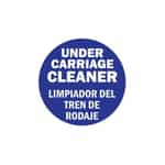 CB034618BL Bilingual Undercarriage Cleaner Circle Decal
