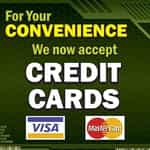 SIKR074 Kleen-Rite We Accept Credit Cards Sign - 12" x 12"