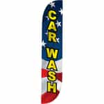 12' Red, White, and Blue Car Wash Flag