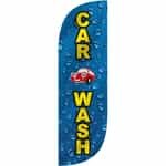 Blue Car Wash Flag with Bubbles