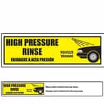 Bilingual High Pressure Rinse Menu Strip