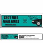 Bilingual Spot Free Rinse Menu Strip