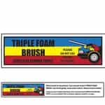 Bilingual Triple Foam Brush Menu Strip