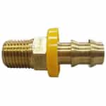 30-203 Push Lock  Brass Barb Male Adapter