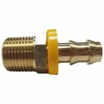 30-204 Push Lock Barb Male Brass Adapter