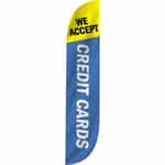 12 Foot Tall We Accept Credit Cards Flag