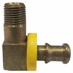 30-374 Push Lock Barb Male Brass Elbow