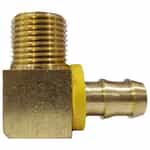 30-378 Push Lock Barb Male Brass Elbow