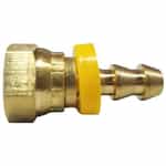 30-341 Brass Push Lock Barb Female Dead Swivel