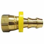 30-343 Brass Push Lock Barb Female Dead Swivel