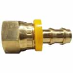 30-344 Brass Push Lock Barb Female Dead Swivel