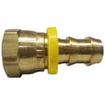 30-346 Brass Push Lock Barb Female Dead Swivel