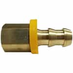 30-224 Push Lock Barb Female Brass Adapter