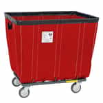 R&B Wire Products 412SO 12 Bushel Fully Sewn Red Vinyl Basket Truck