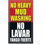 SIKRBL005 Kleen-Rite No Heavy Mud Washing Car Wash Sign