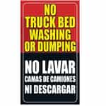 SIKRBL007 Kleen-Rite No Truck Bed Washing or Dumping Sign
