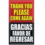 SIKRBL010 Kleen-Rite Thank You Please Come Again Car Wash Sign