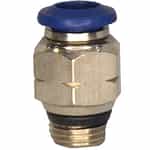 Nickel-Plated Straight Male Push-In Connector 1/4 Tube x 1/8 Global Thread