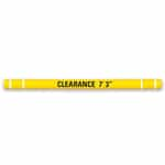 7 in. x 80 in. Yellow Height Guard with Black Letters and White Tape