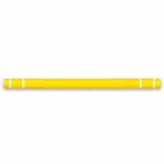 7 in. x 80 in. Yellow Height Guard with White Stripes