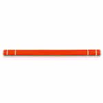 7 in. x 80 in. Red Height Guard with White Stripes