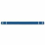 7 in. x 80 in. Blue Height Guard with White Stripes