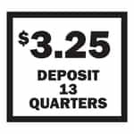 Black and White Deposit 13 Quarters Sticker