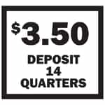 Black and White Deposit 14 Quarters Sticker