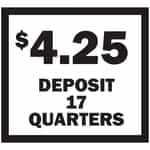 Black and White Deposit 17 Quarters Sticker
