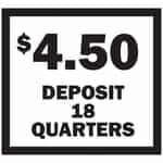 Black and White Deposit 18 Quarters Sticker