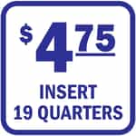 DE275-19BL Insert 19 Quarters Blue and White Decal