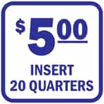 DE275-20BL Insert 20 Quarters Blue and White Decal